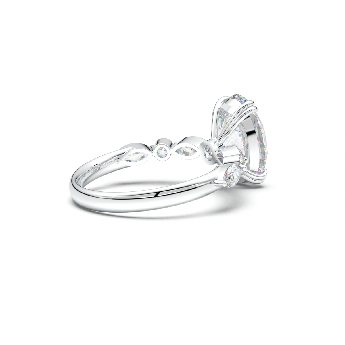 Oval Mixed-Shape Engagement Ring