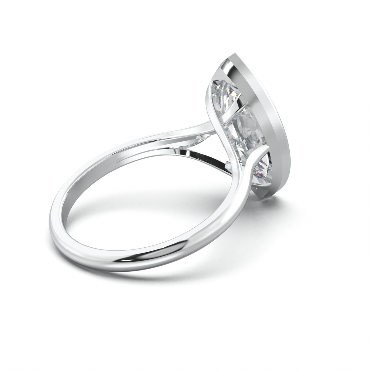 Marquise Bezel Solitaire Engagement Ring