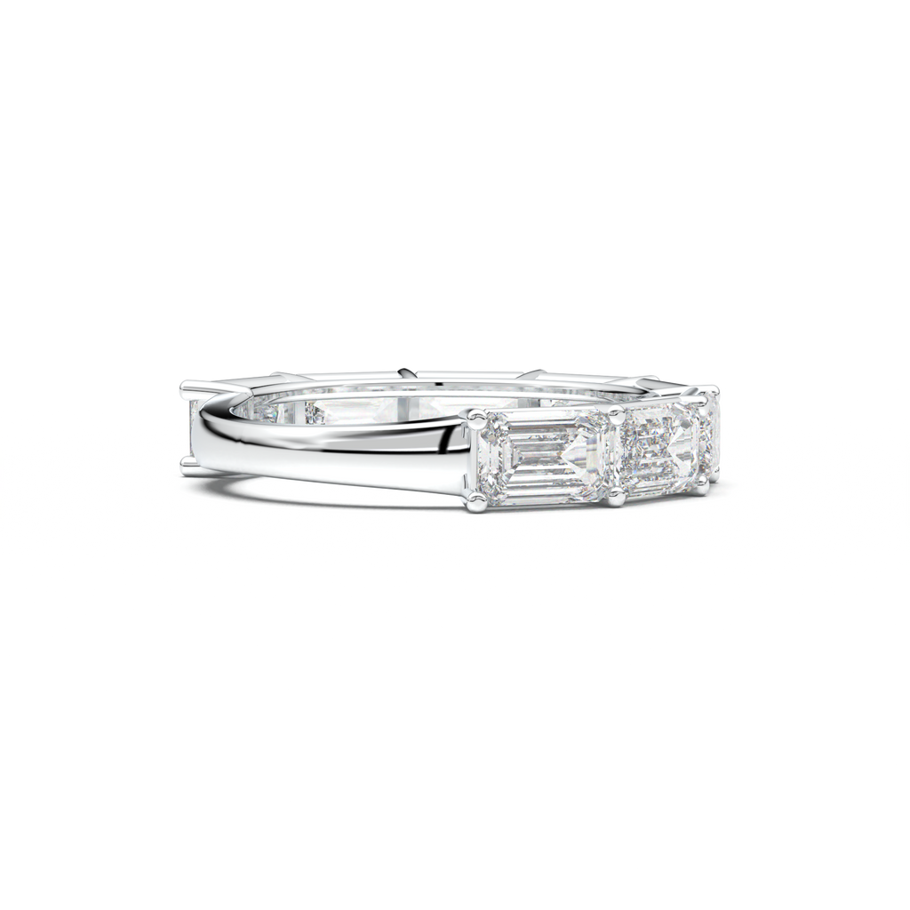 Emerald-Cut Six-Stone Wedding Band