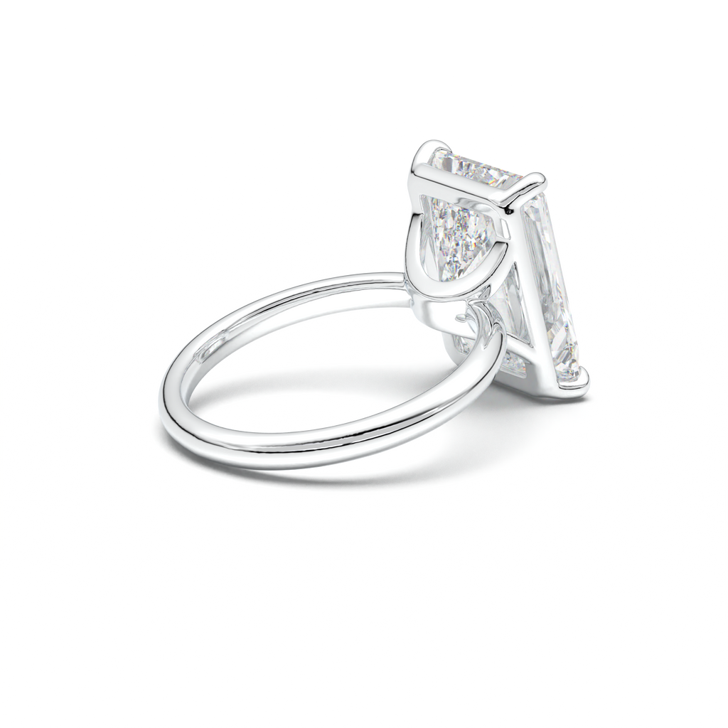 Radiant Solitaire Horseshoe Setting Engagement Ring