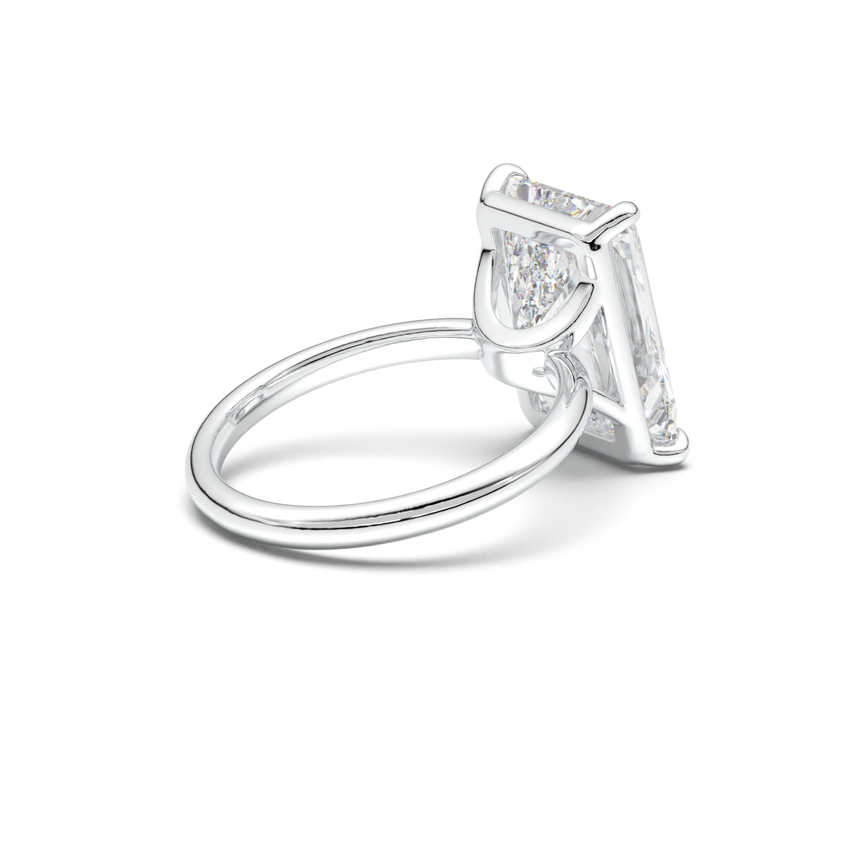 Radiant Solitaire Horseshoe Setting Engagement Ring