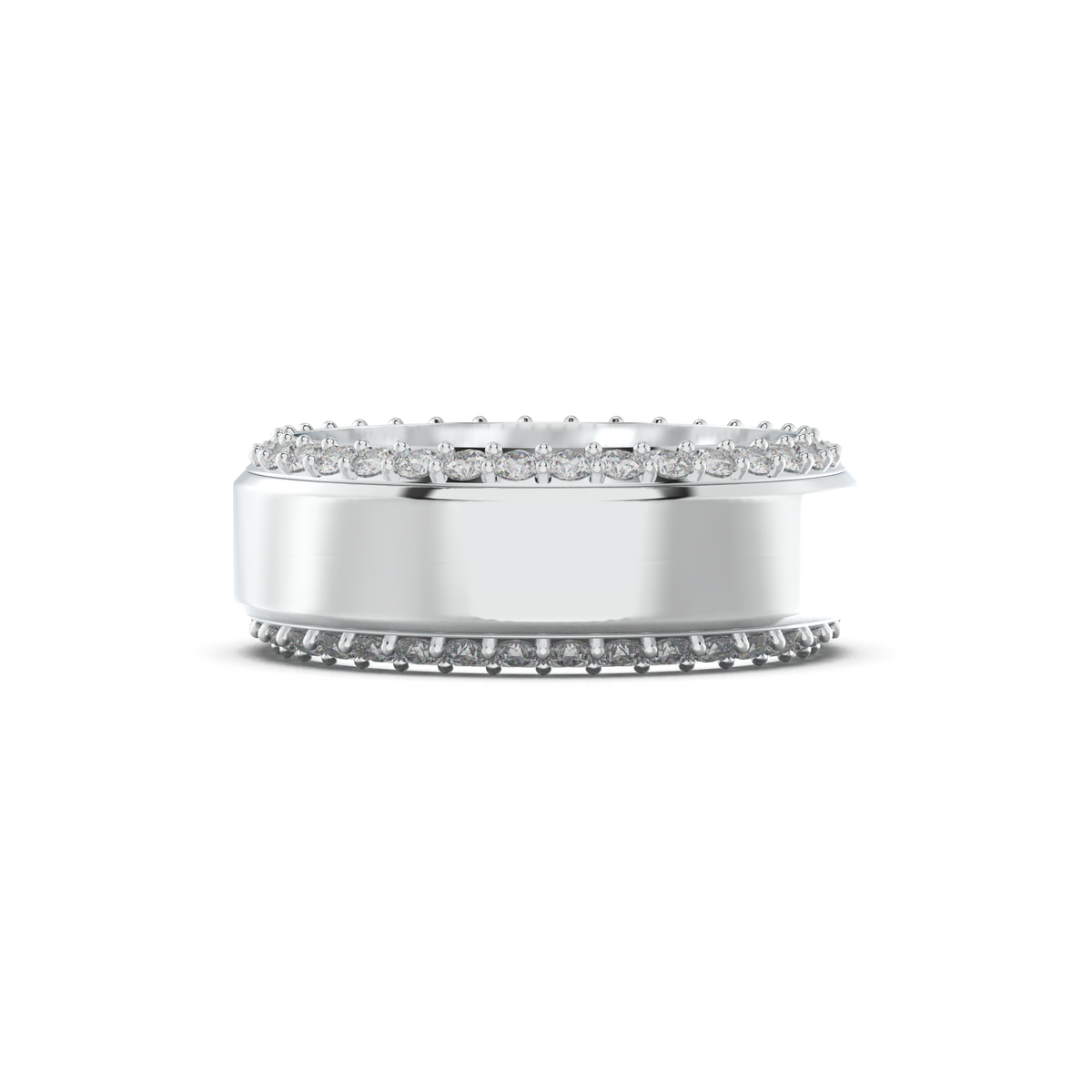 Double Pavé Edge Men's Band