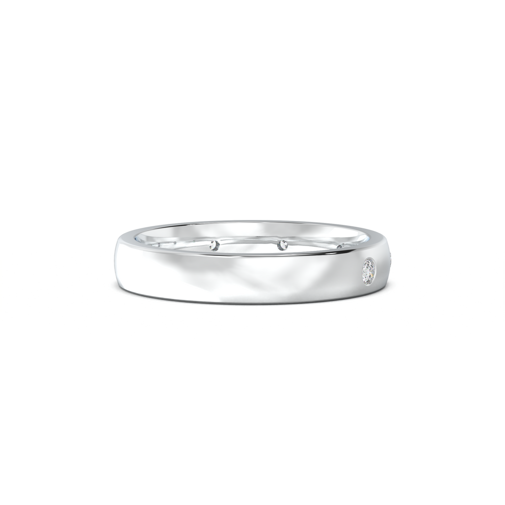 Five-Diamond Flush-Set Men's Band