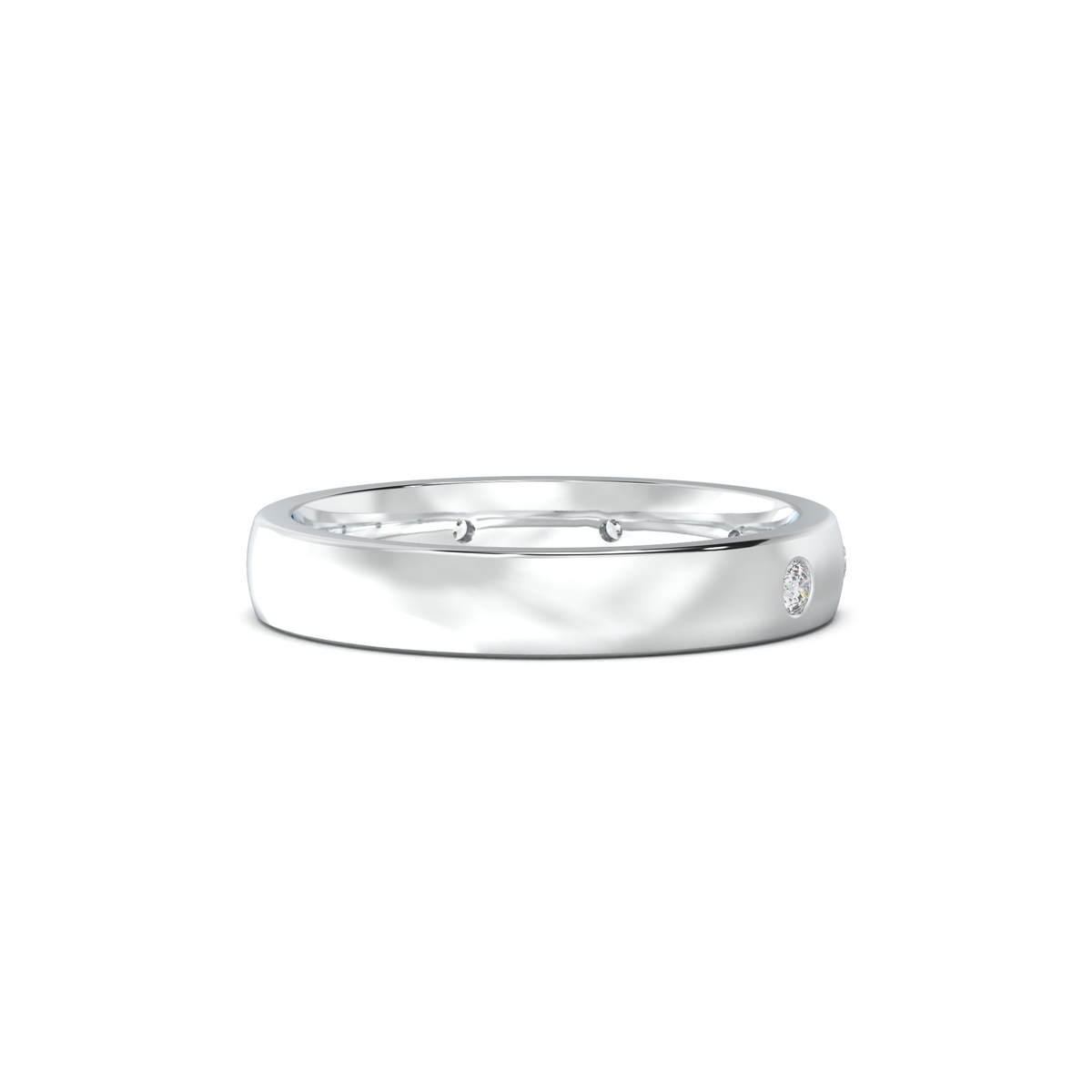 Five-Diamond Flush-Set Men's Band