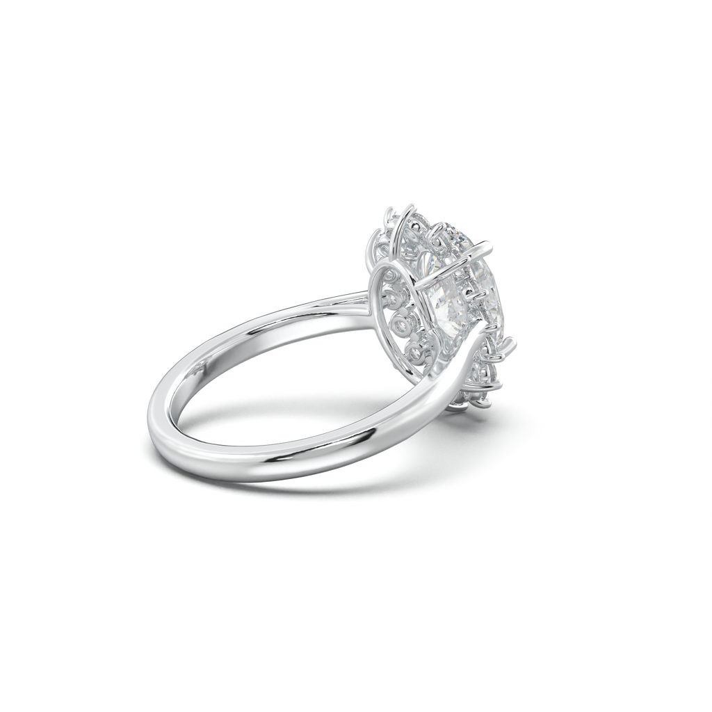 Oval Halo Engagement Ring
