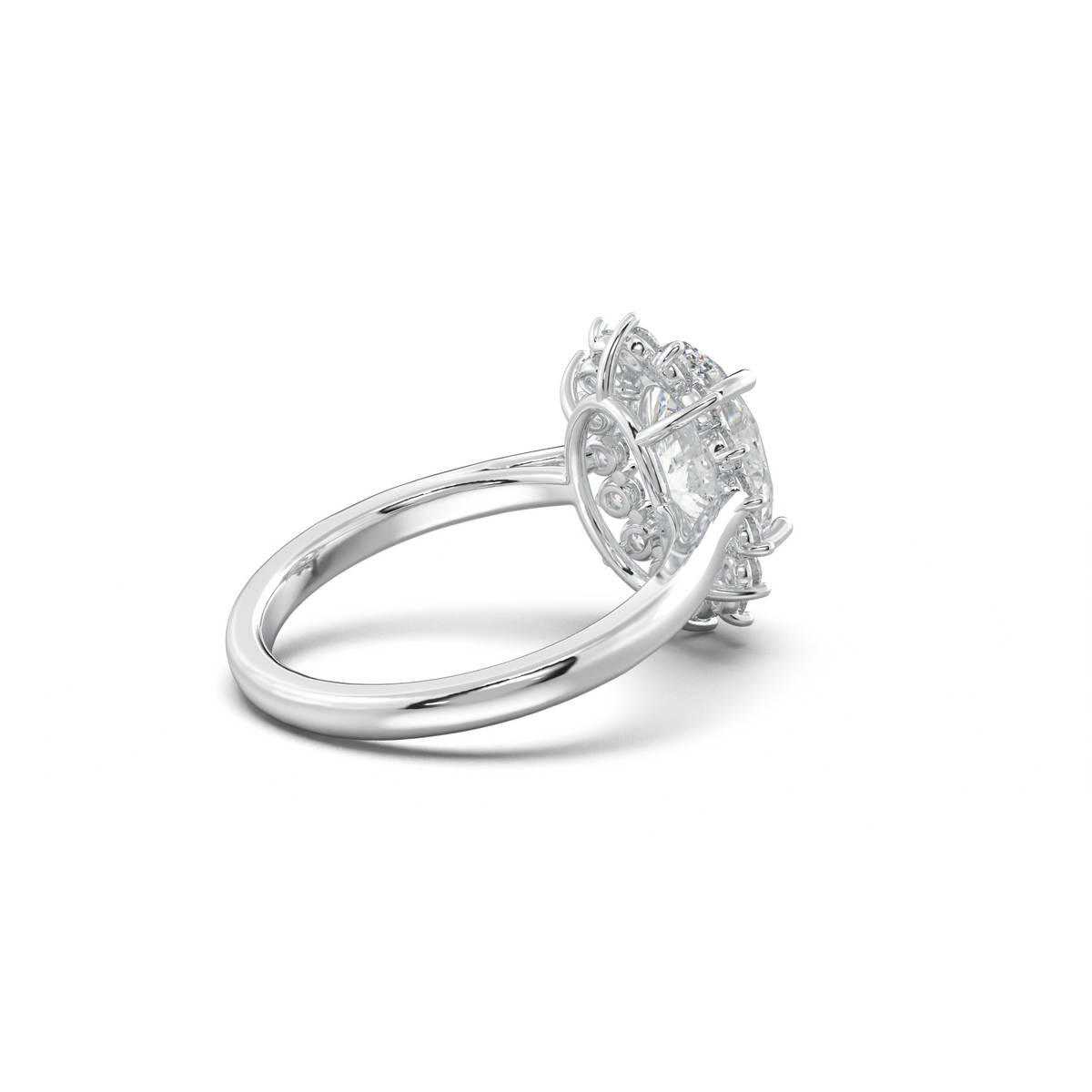 Oval Halo Engagement Ring