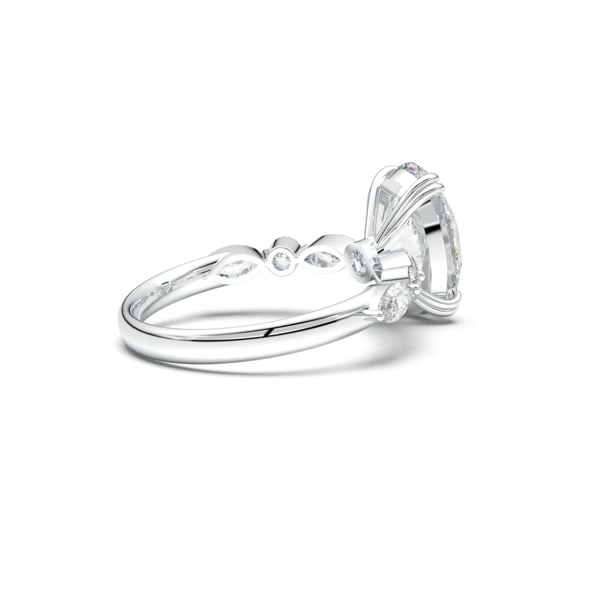 Oval Mixed-Shape Engagement Ring