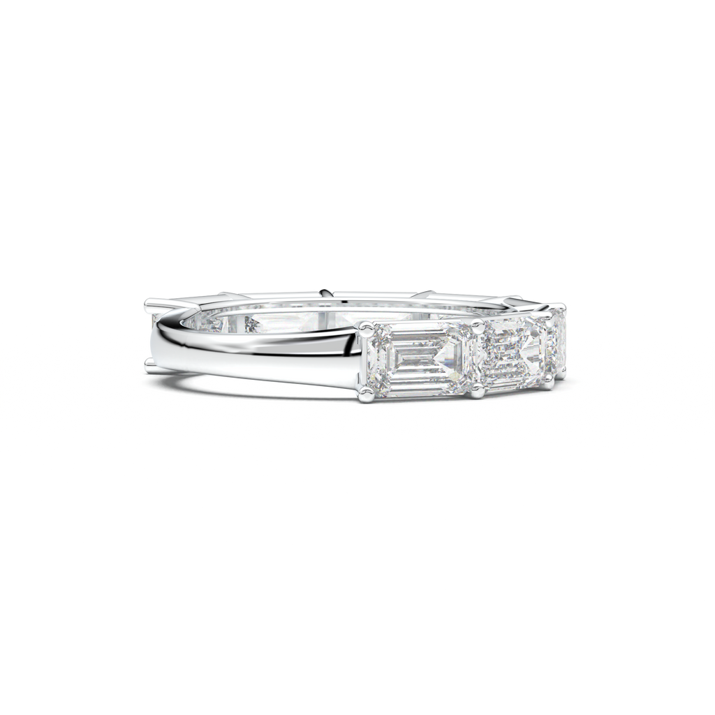 Emerald-Cut Six-Stone Wedding Band