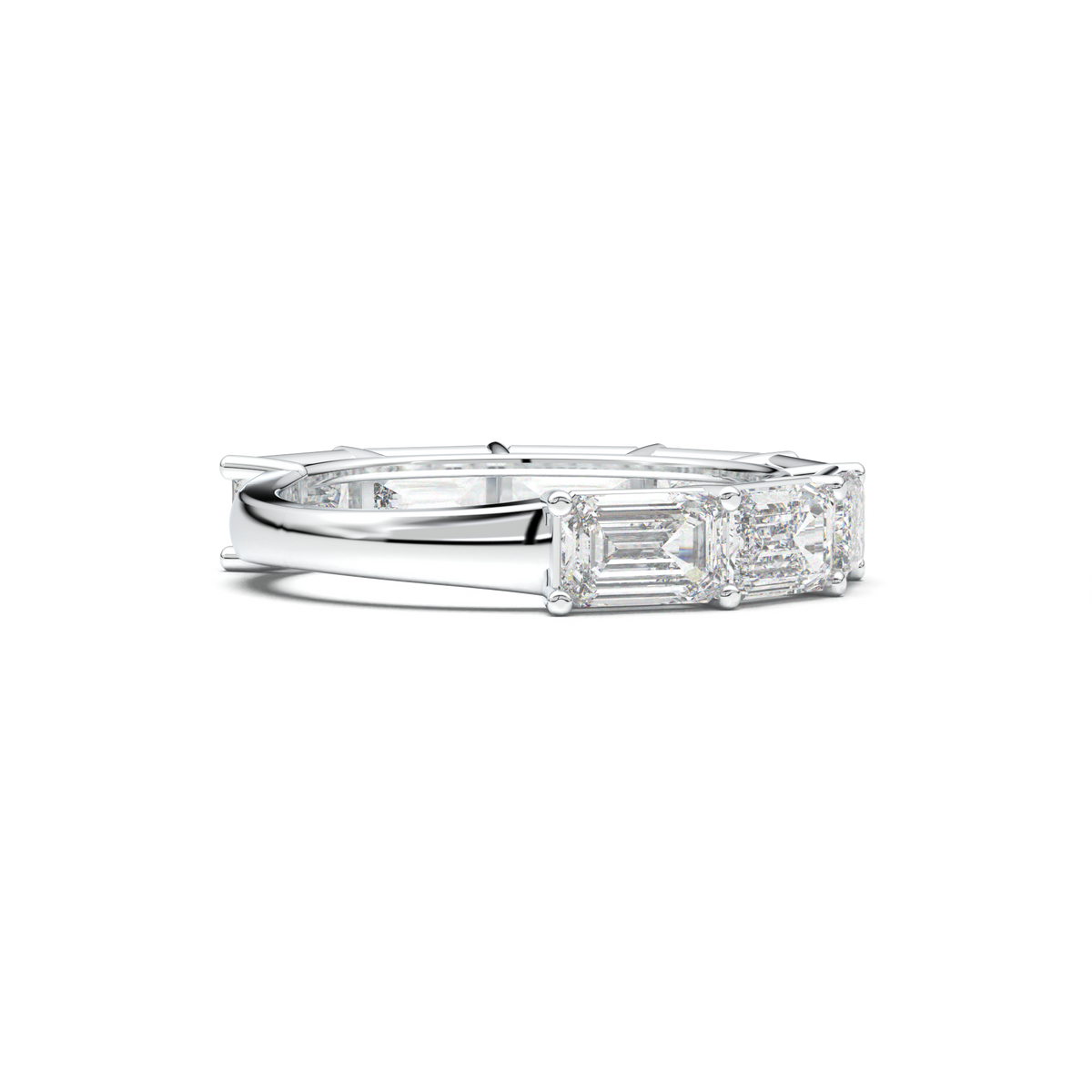 Emerald-Cut Six-Stone Wedding Band