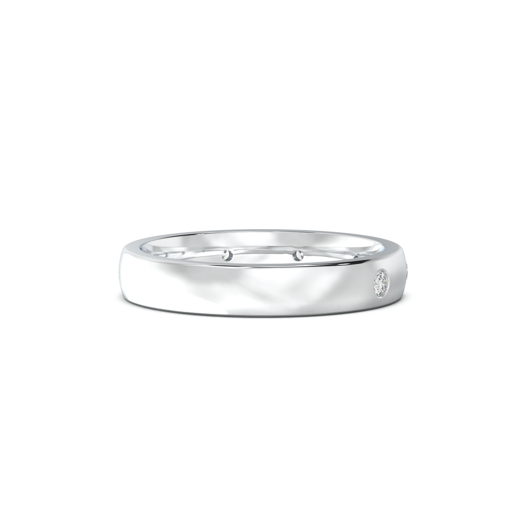 Five-Diamond Flush-Set Men's Band