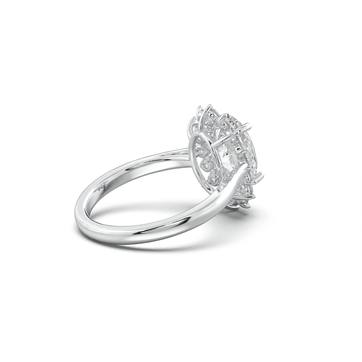 Oval Halo Engagement Ring