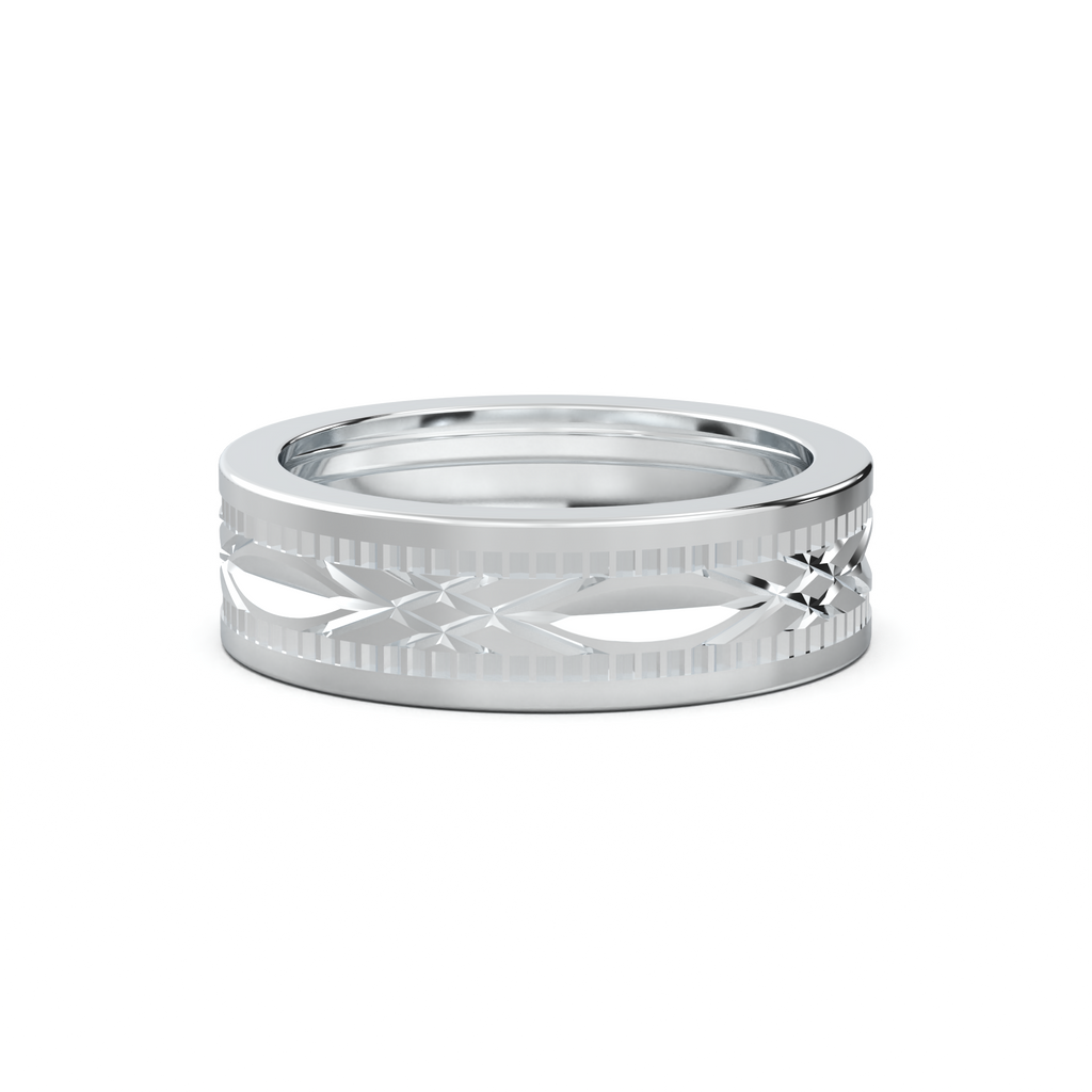 Engraved Geometric Men's Band