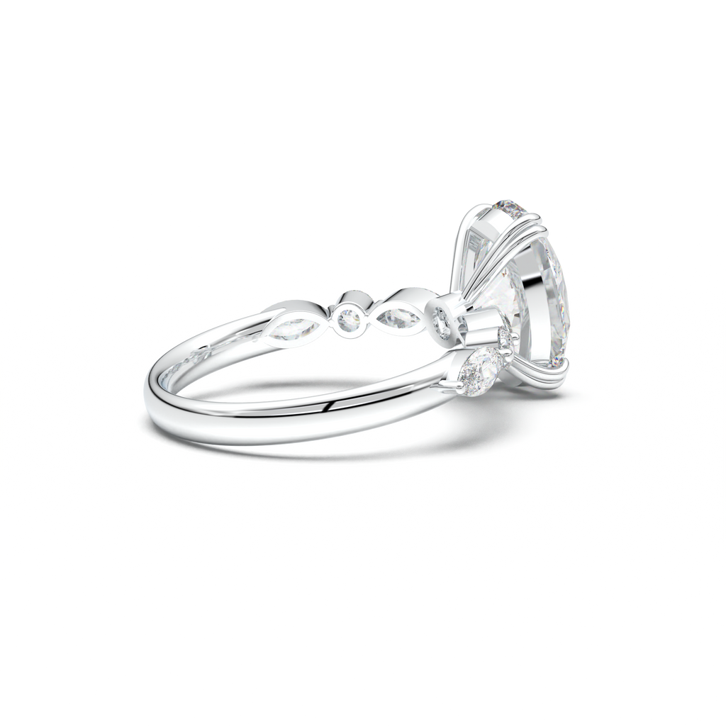 Oval Mixed-Shape Engagement Ring