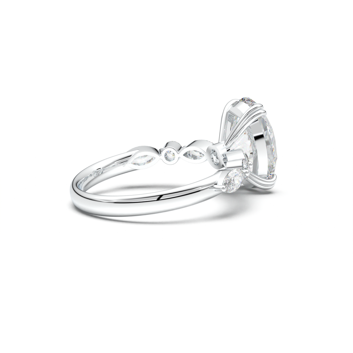 Oval Mixed-Shape Engagement Ring