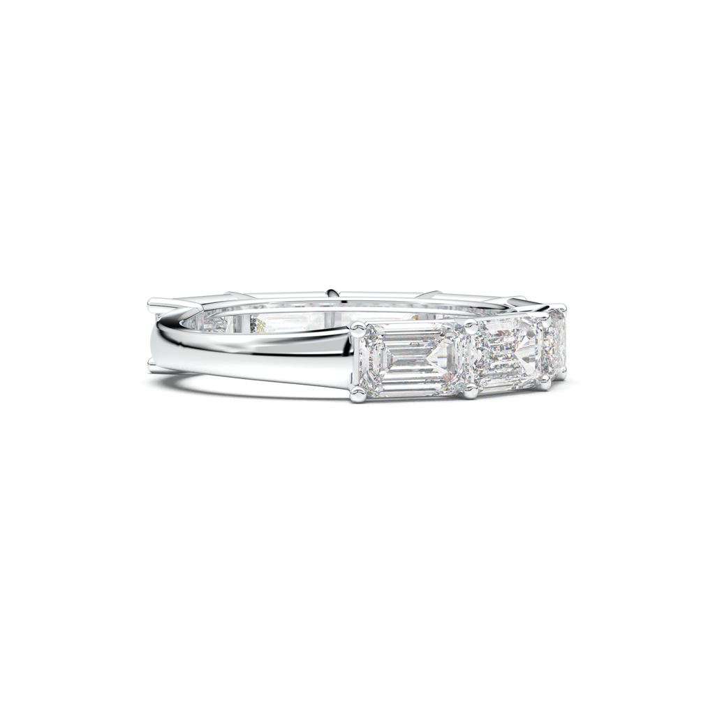 Emerald-Cut Six-Stone Wedding Band