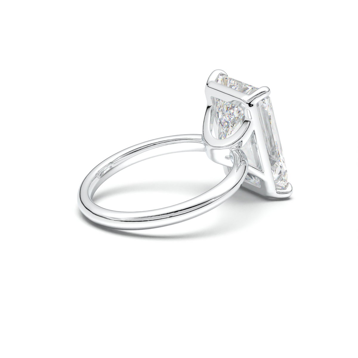 Radiant Solitaire Horseshoe Setting Engagement Ring