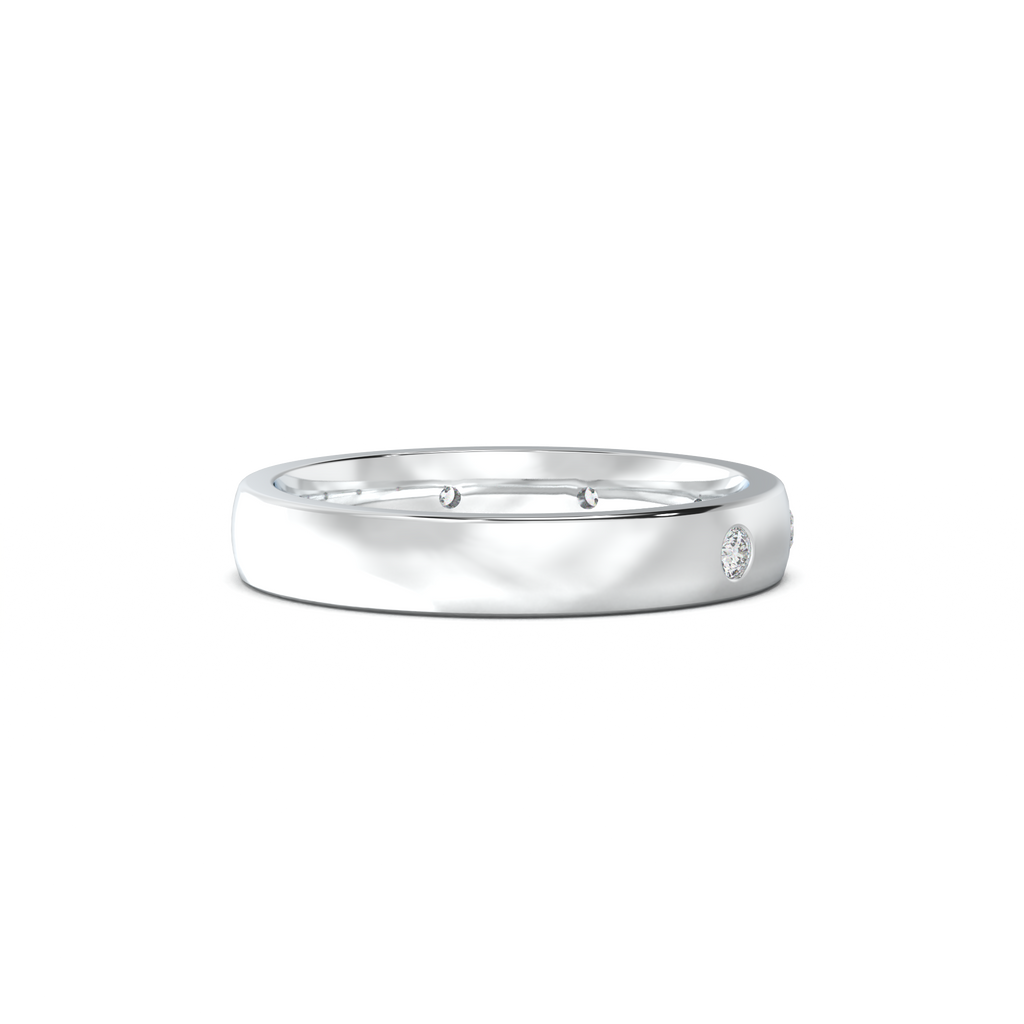 Five-Diamond Flush-Set Men's Band