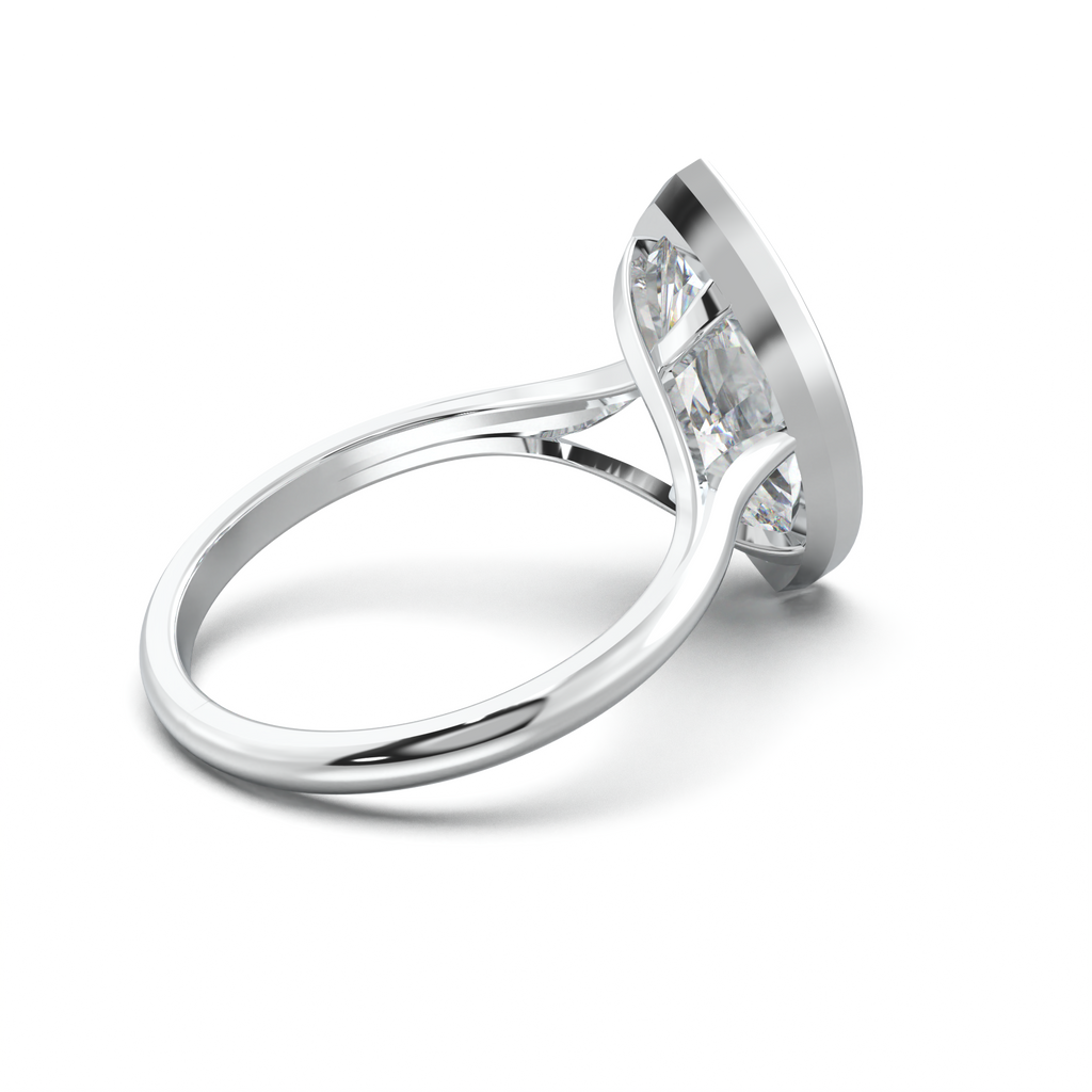 Marquise Bezel Solitaire Engagement Ring