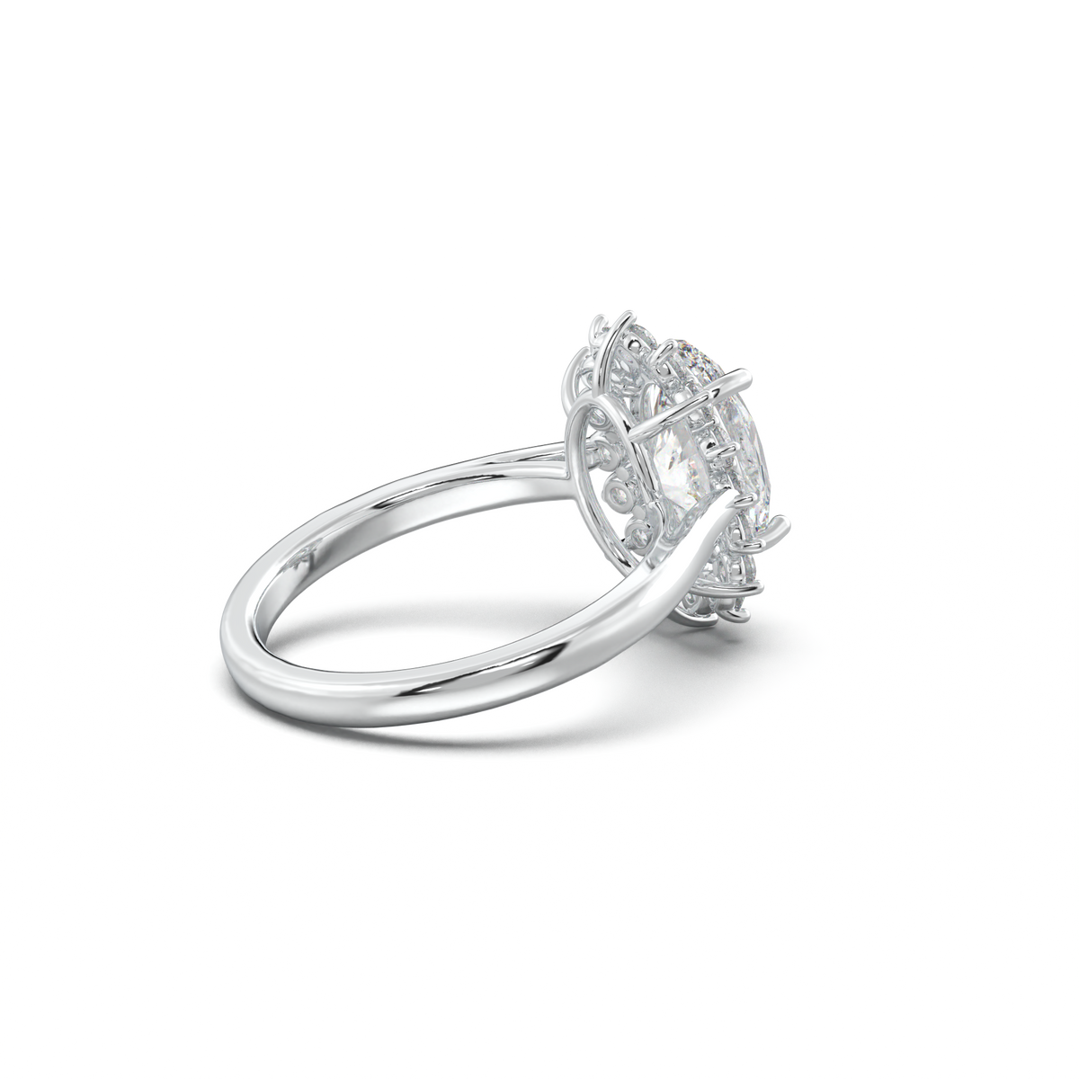 Oval Halo Engagement Ring