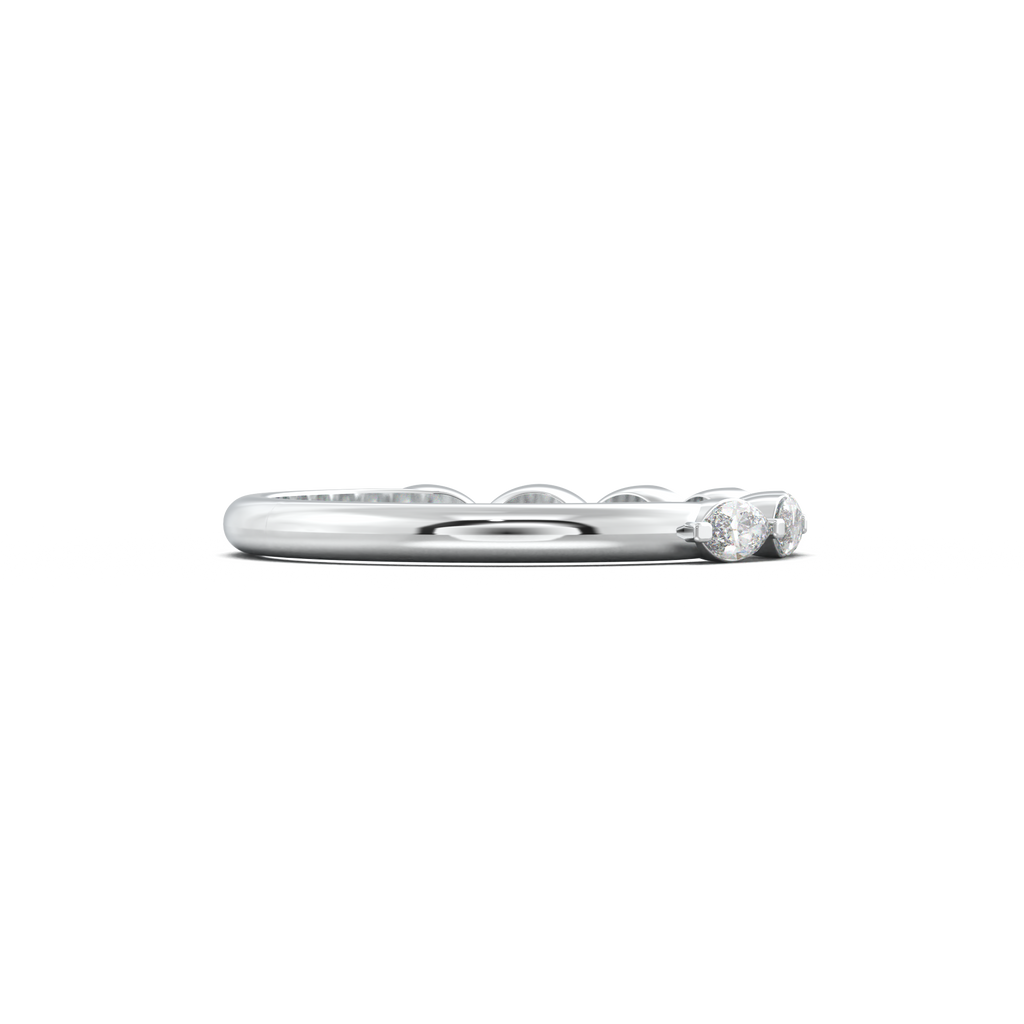 East-West Marquise Half-Eternity Wedding Band