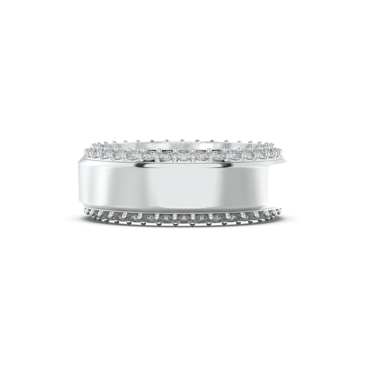 Double Pavé Edge Men's Band