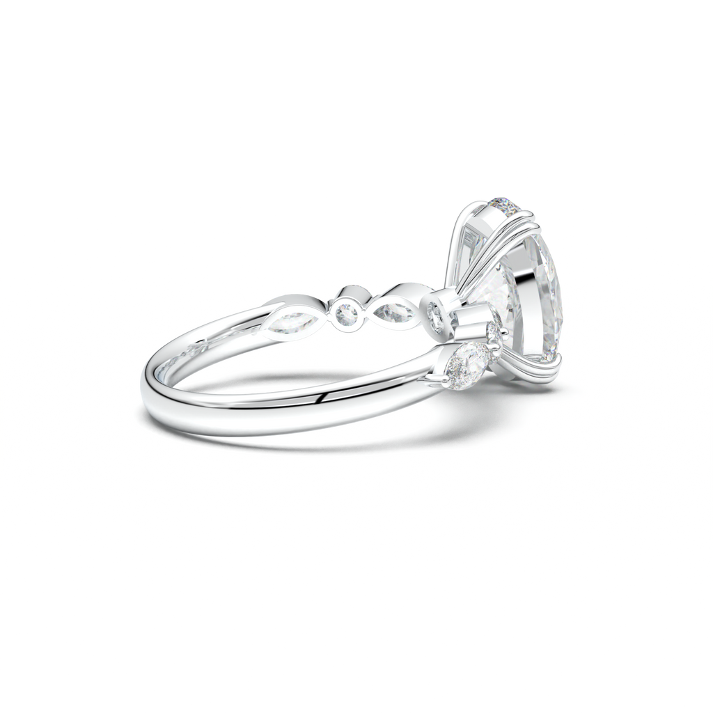 Oval Mixed-Shape Engagement Ring