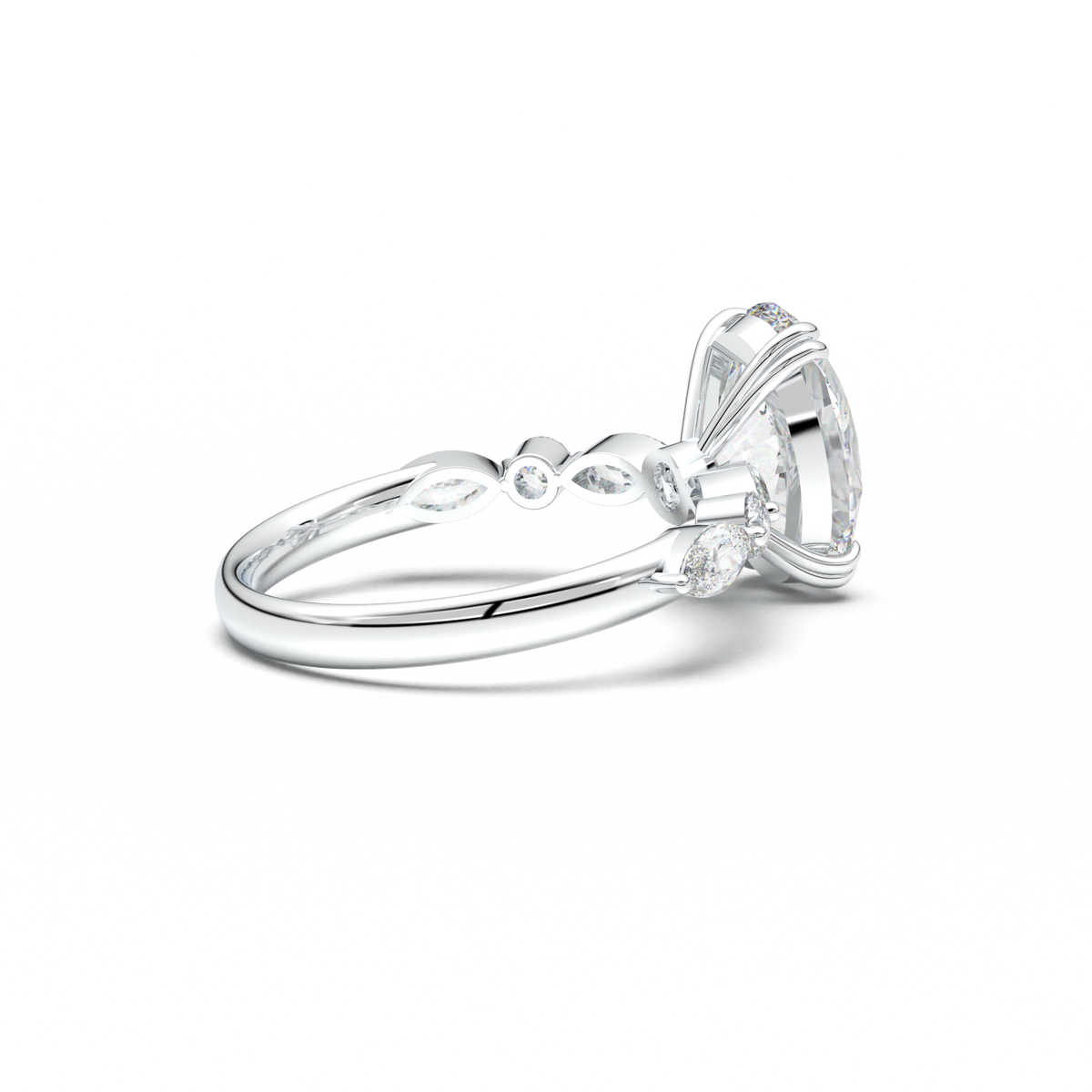 Oval Mixed-Shape Engagement Ring