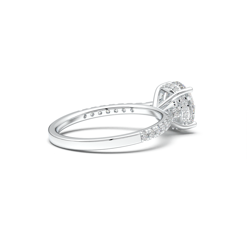 Round Pavé Engagement Ring