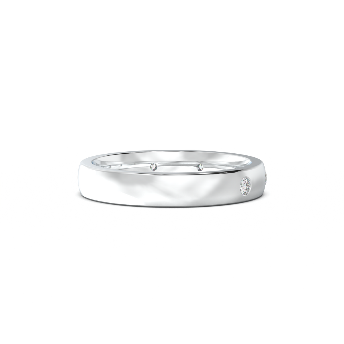 Five-Diamond Flush-Set Men's Band