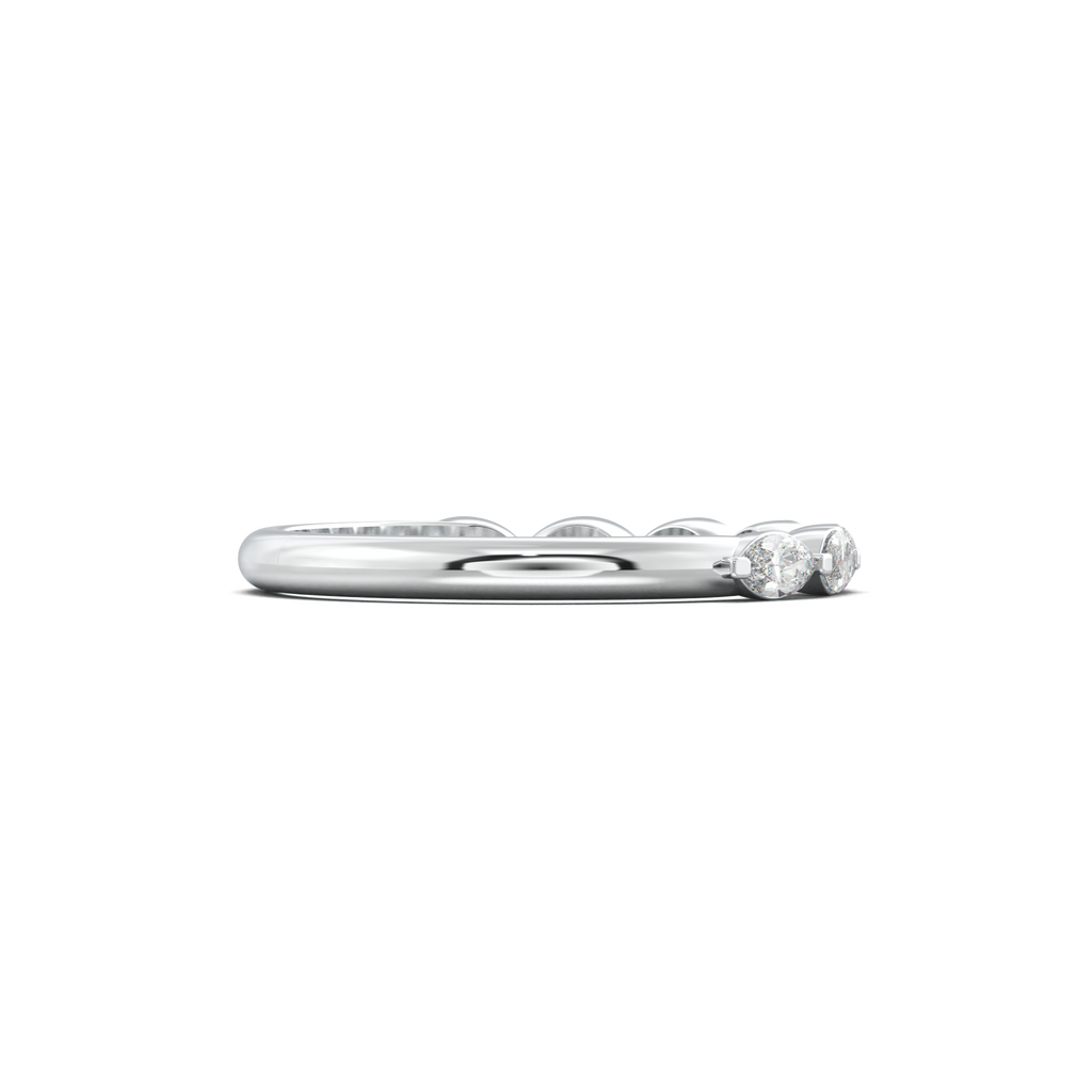 East-West Marquise Half-Eternity Wedding Band