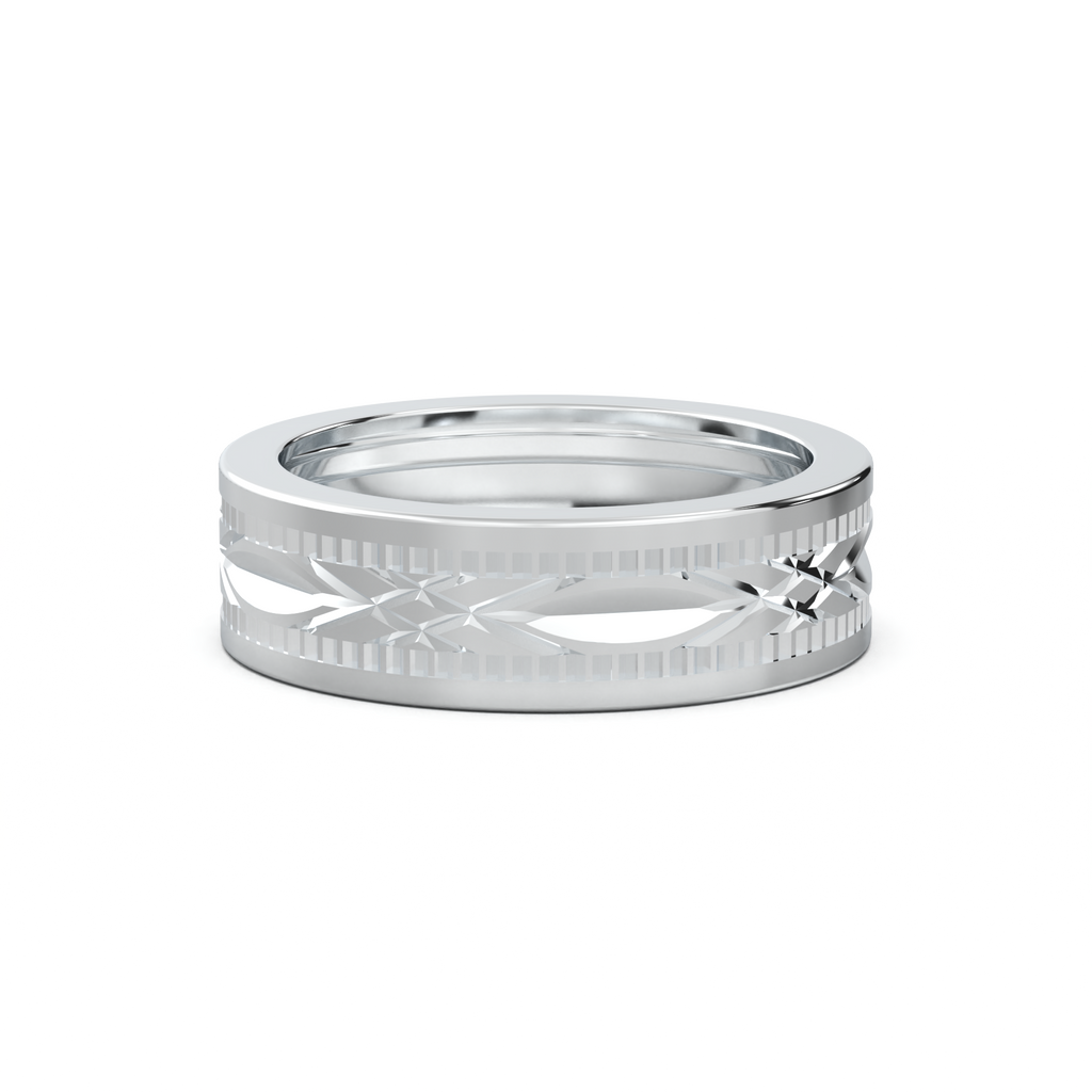 Engraved Geometric Men's Band