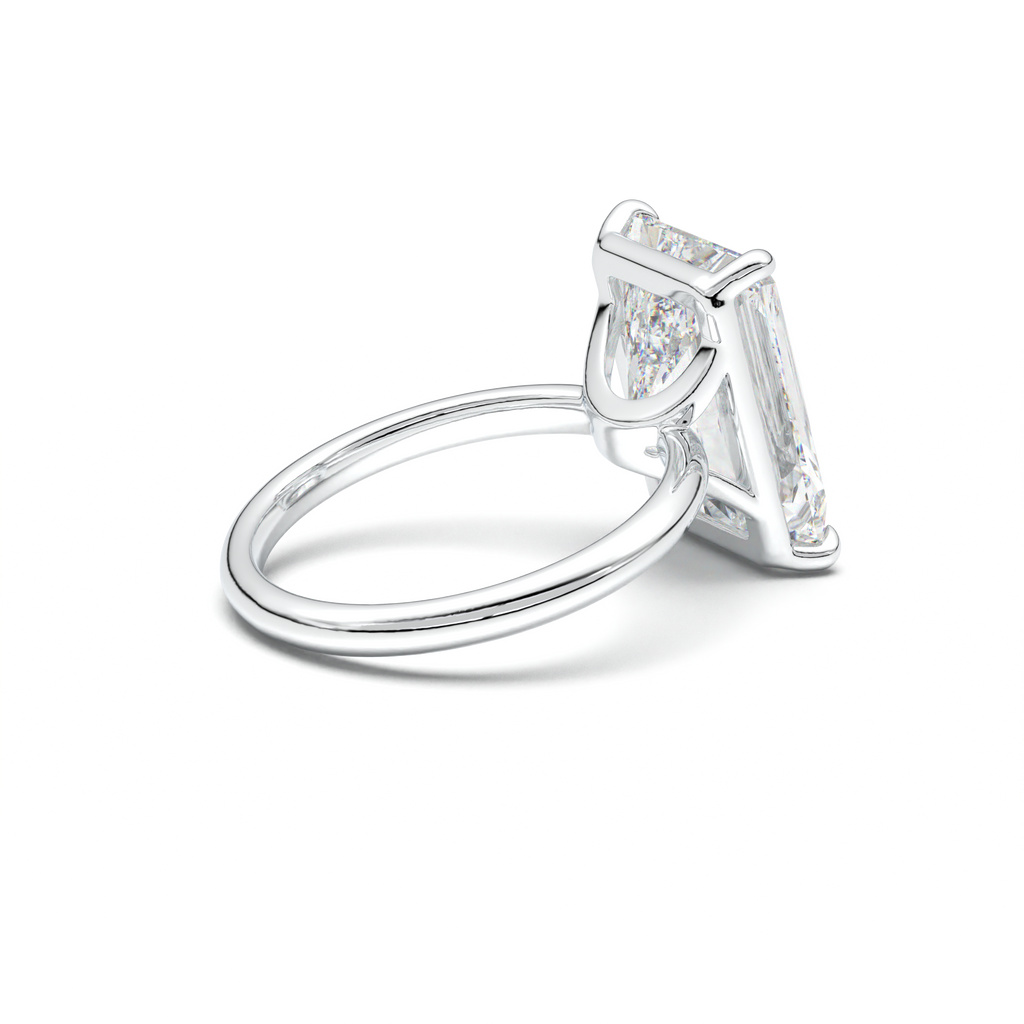 Radiant Solitaire Horseshoe Setting Engagement Ring