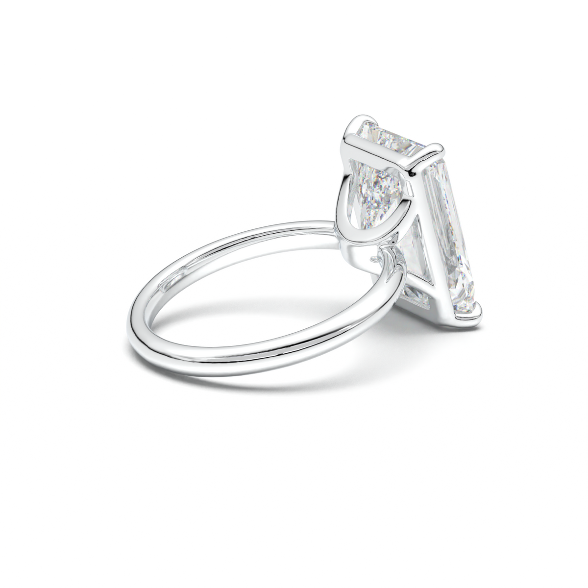 Radiant Solitaire Horseshoe Setting Engagement Ring