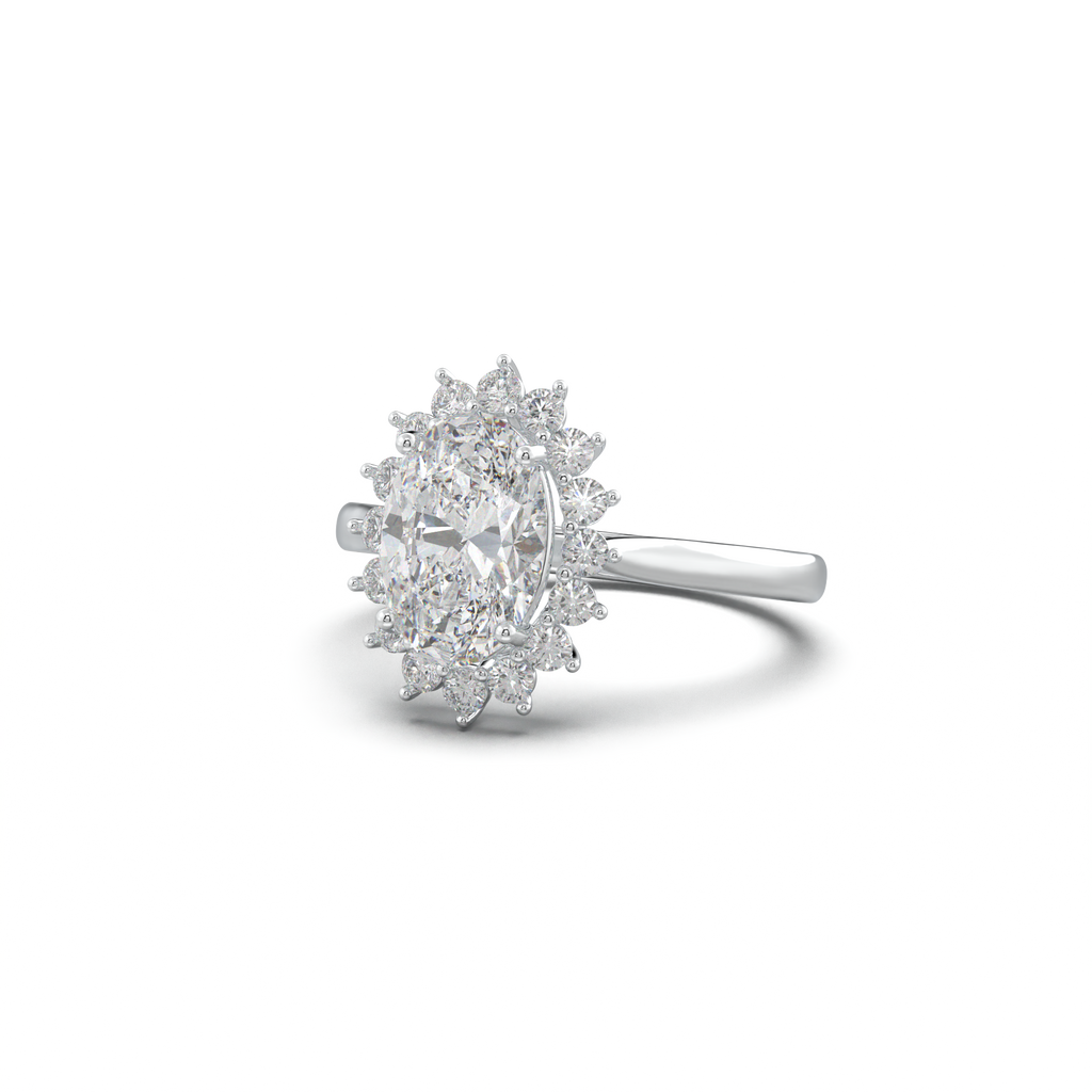 Oval Halo Engagement Ring