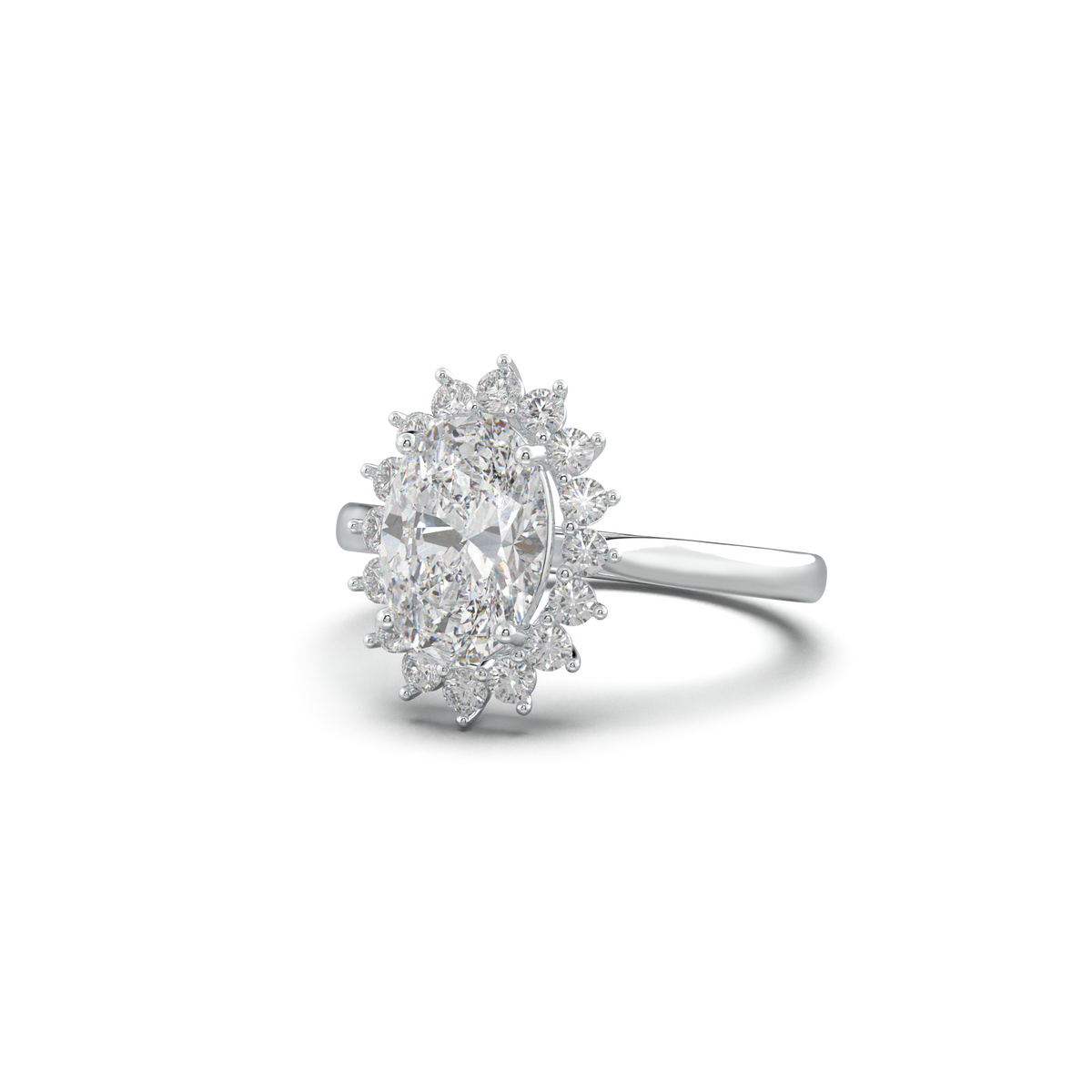 Oval Halo Engagement Ring