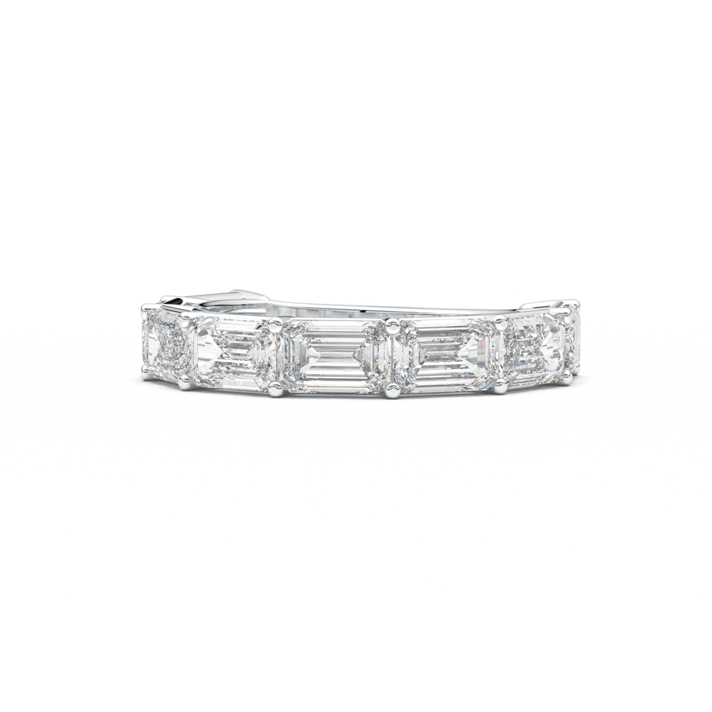 Emerald-Cut Six-Stone Wedding Band