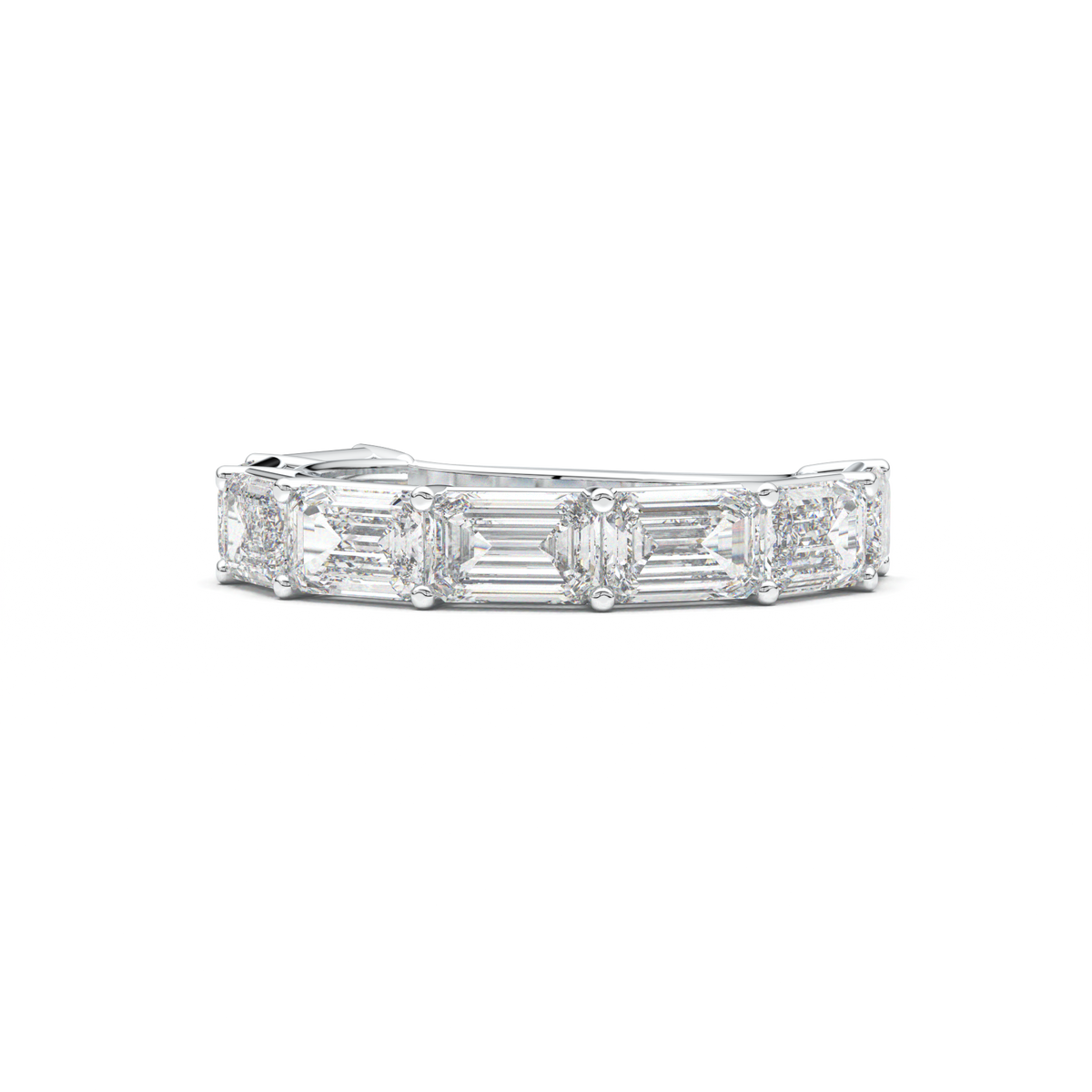 Emerald-Cut Six-Stone Wedding Band