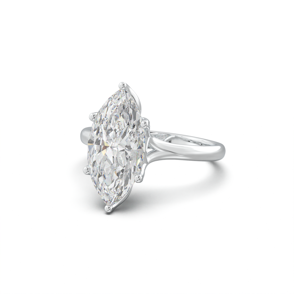 Marquise Solitaire with Hidden Diamond Accent