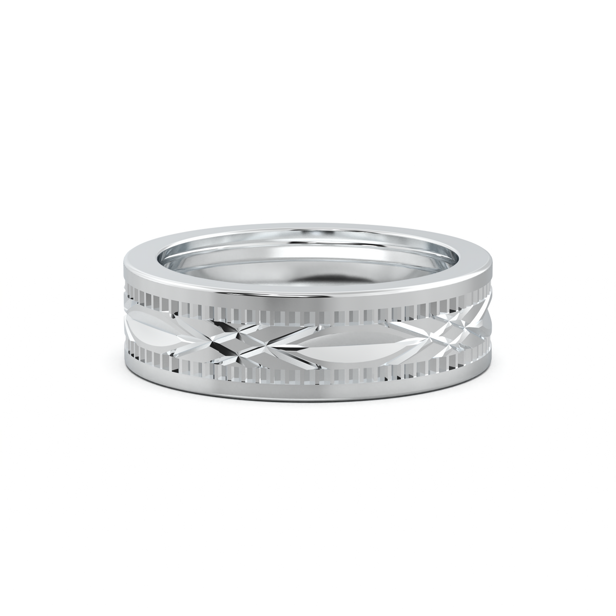 Engraved Geometric Men's Band