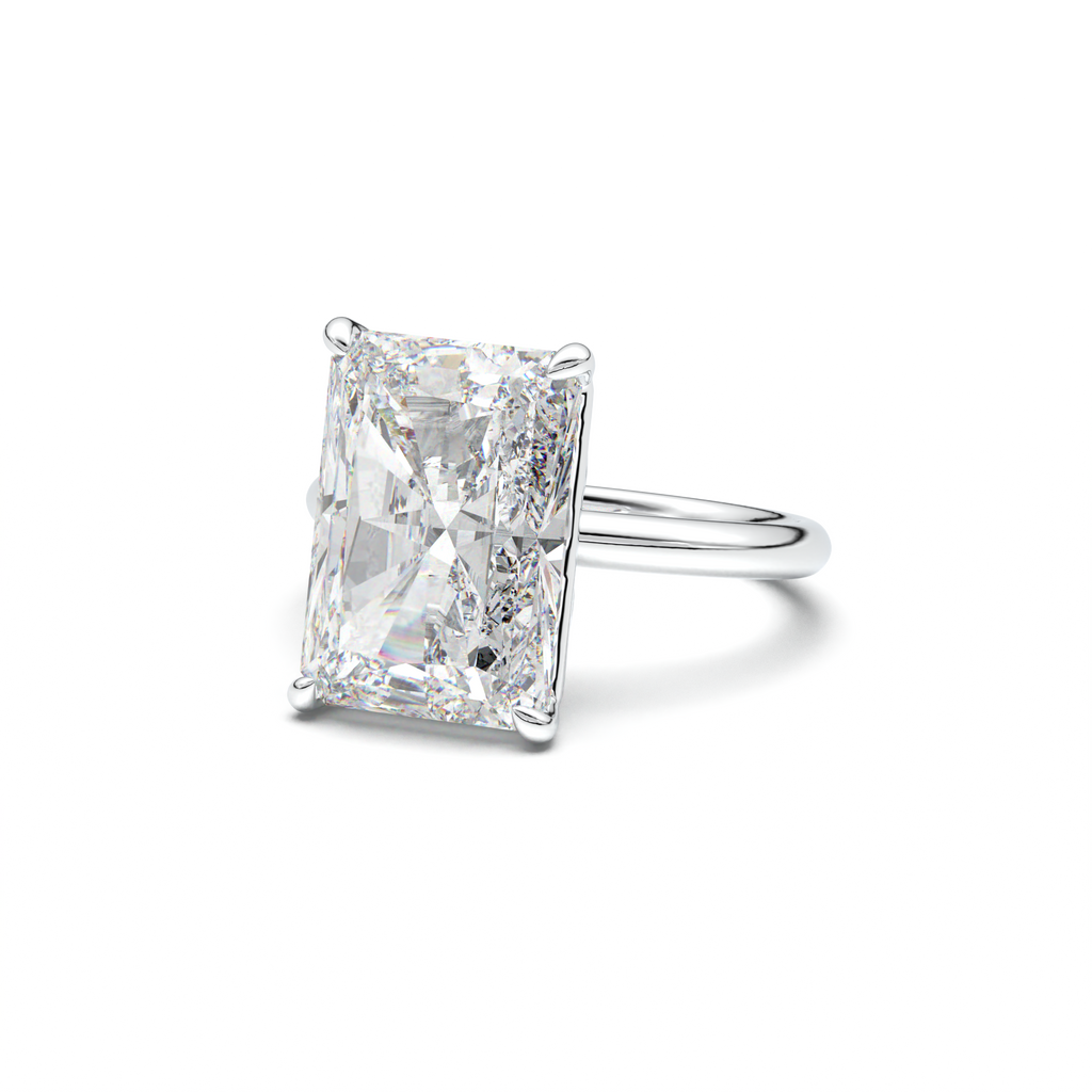 Radiant Solitaire Horseshoe Setting Engagement Ring