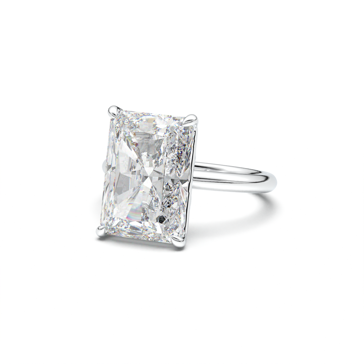 Radiant Solitaire Horseshoe Setting Engagement Ring