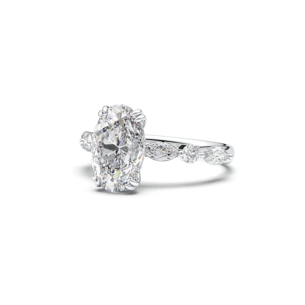 Oval Mixed-Shape Engagement Ring