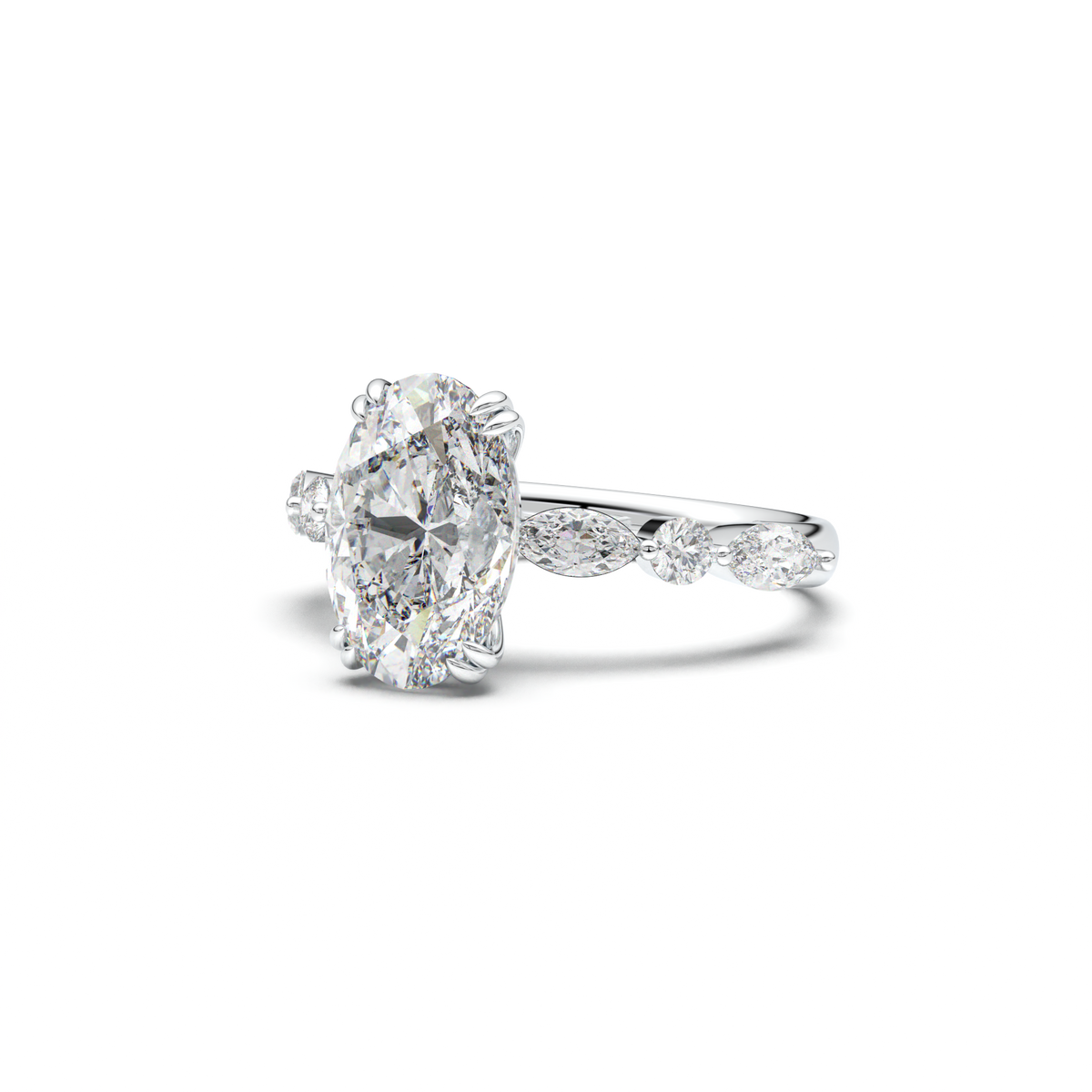 Oval Mixed-Shape Engagement Ring