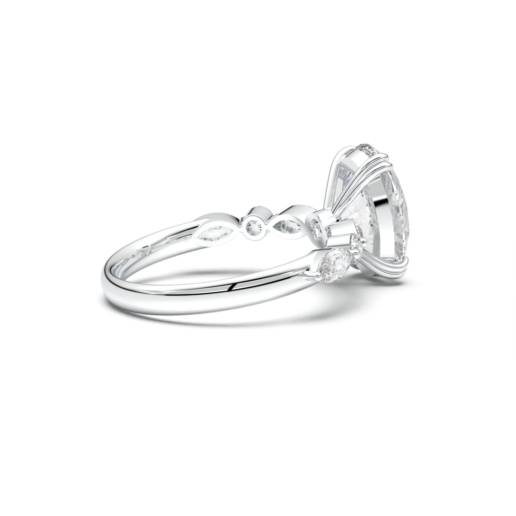 Oval Mixed-Shape Engagement Ring