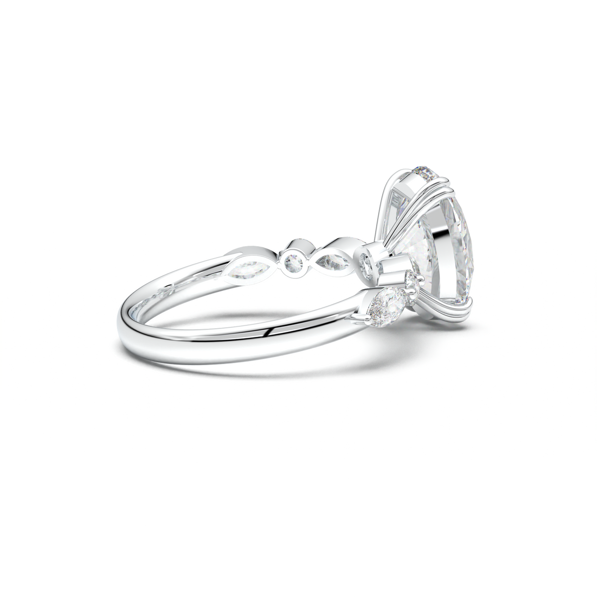 Oval Mixed-Shape Engagement Ring