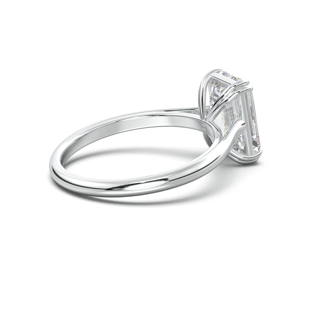 Emerald Solitaire Engagement Ring