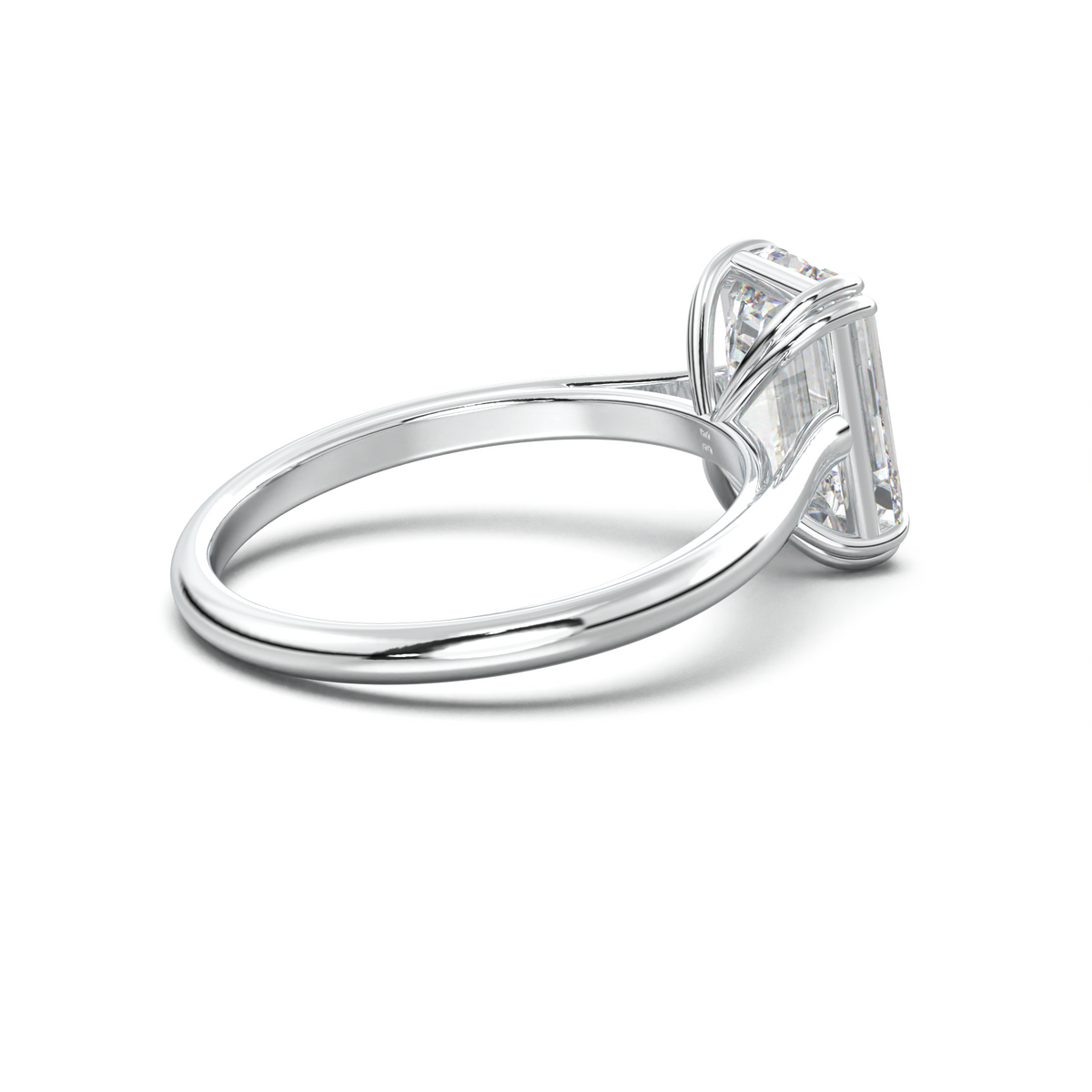 Emerald Solitaire Engagement Ring