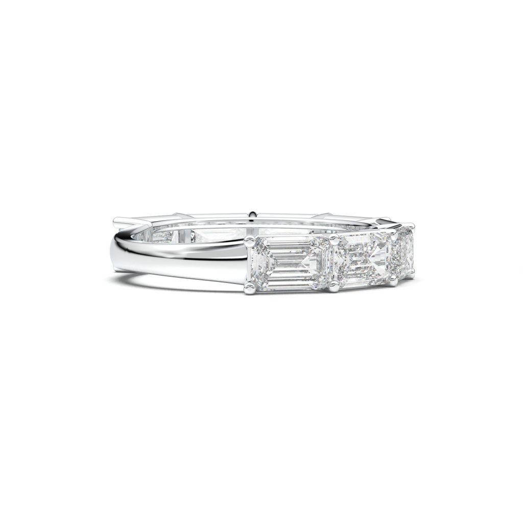 Emerald-Cut Six-Stone Wedding Band