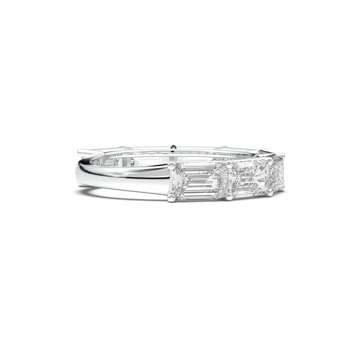 Emerald-Cut Six-Stone Wedding Band