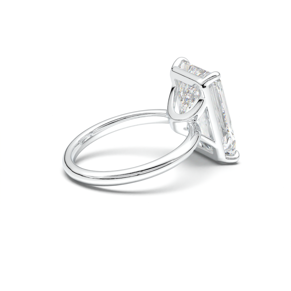Radiant Solitaire Horseshoe Setting Engagement Ring